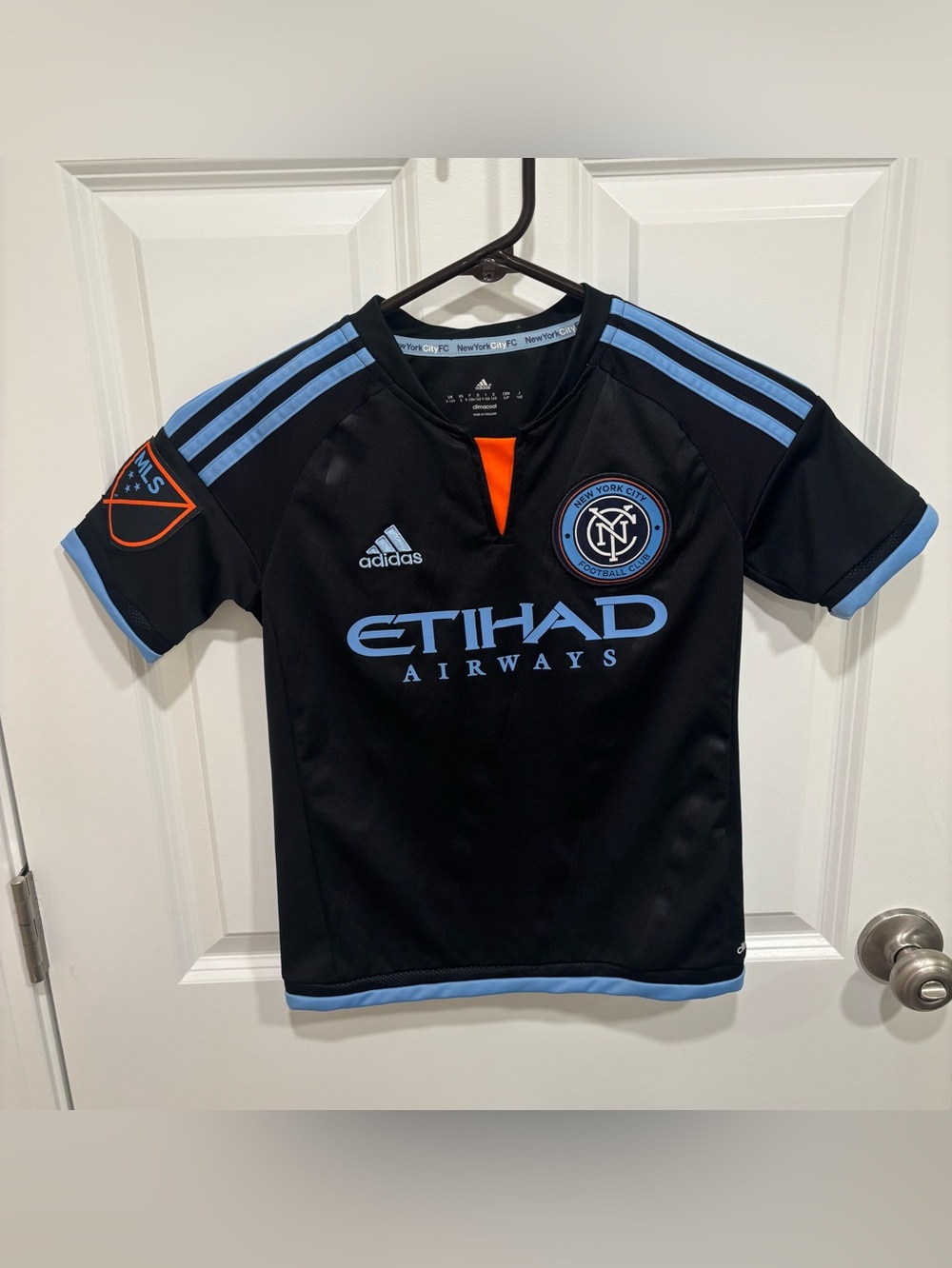 2015 New York City FC NYCFC Inaugural Season Adidas Away Jersey Rare Boys Small